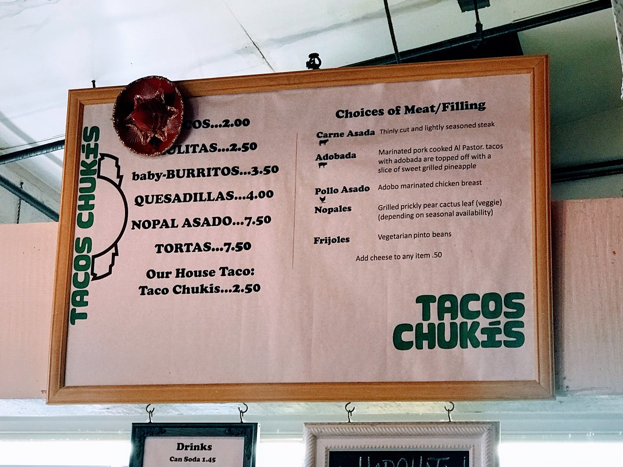 Tacos Chukis Seattle Menu